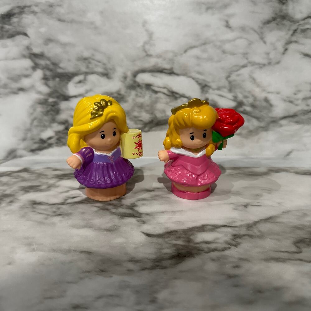 Disney Princess Aurora and Rapunzel Little People